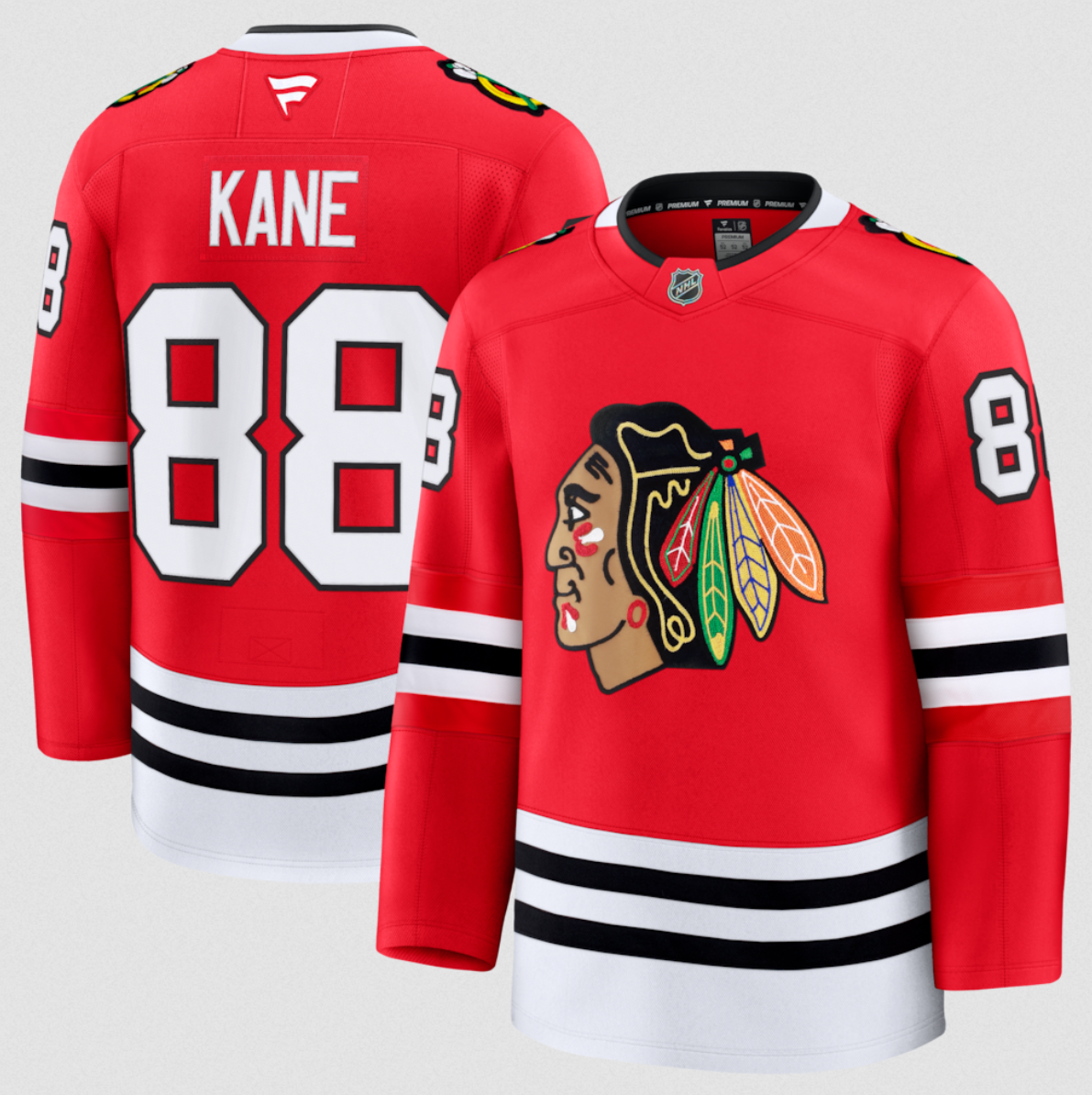 Men's Chicago Blackhawks #88 Patrick Kane Red 2024-25 Home Stitched Hockey Jersey